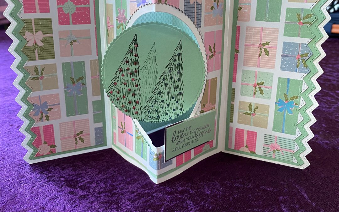 Fancy Fold Christmas card Whimsy & Wonder