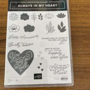 Always in my Heart stamps and Floral Heart dies - used