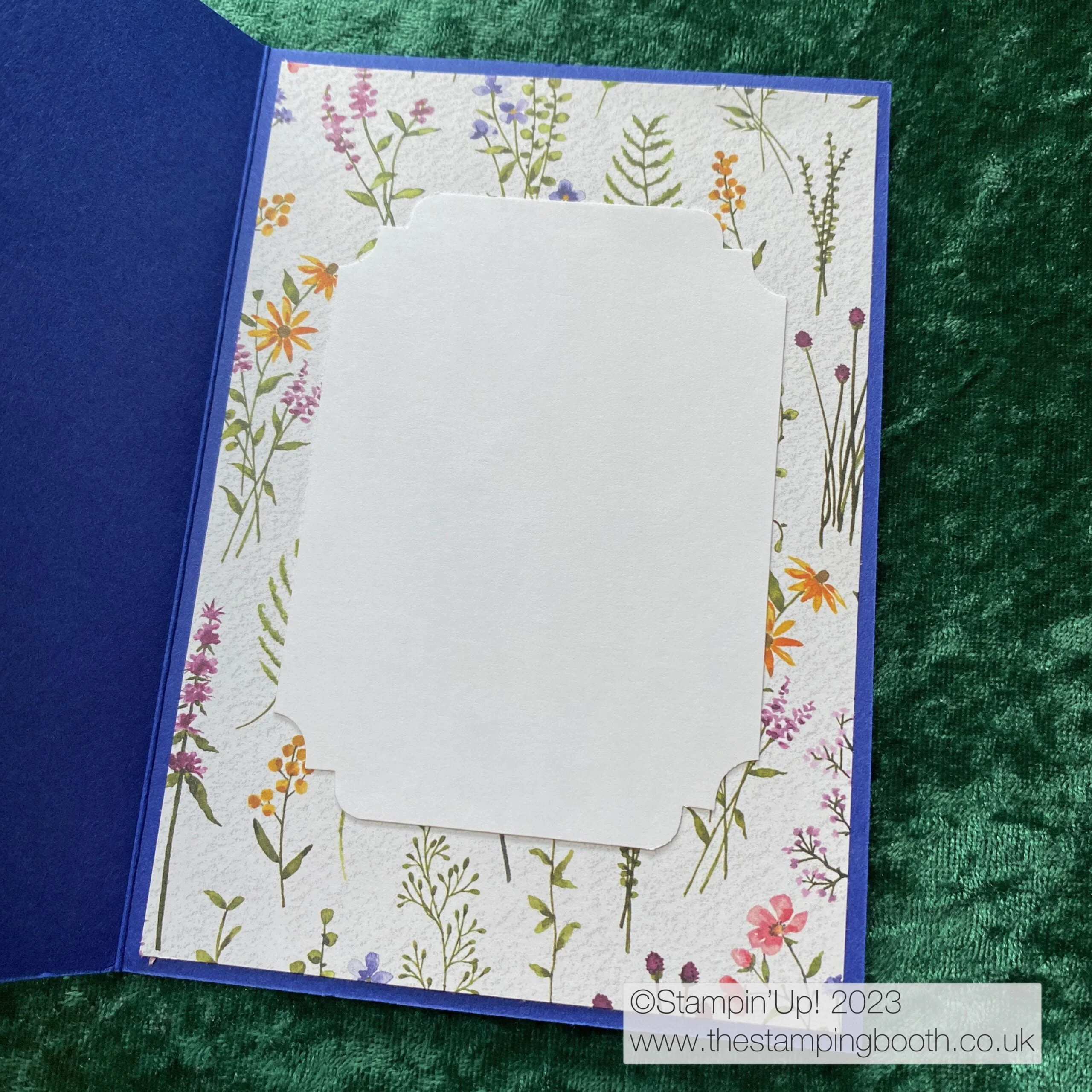 Inside of Dainty Flowers birthday card
