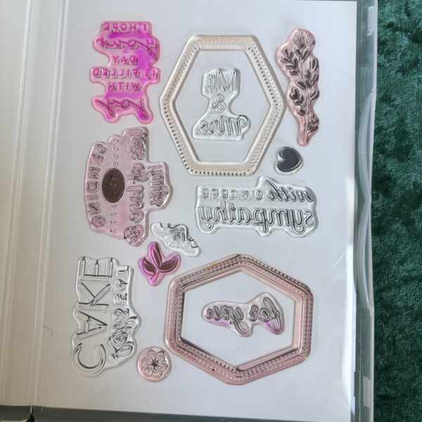 Heartfelt Hexagon stamp set - used - Image 2