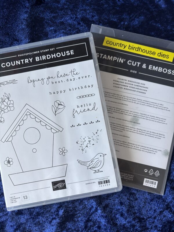 Country Birdhouse Stamps set and co-ordinating dies