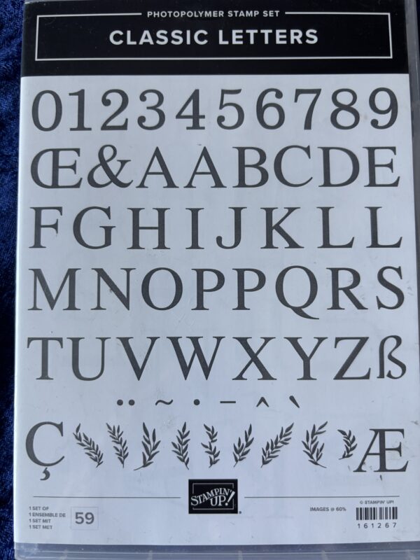 Classic Letters Stampset