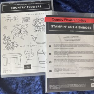 Country Flowers Stamps set and co-ordinating dies