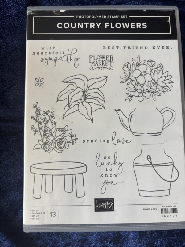 Country Flowers Stamps set and co-ordinating dies - Image 2